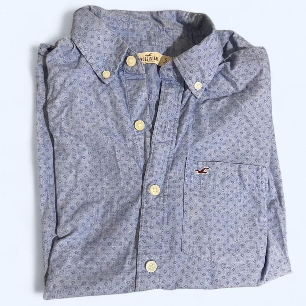 Hollister Short Sleeve Men Small Shirt light blue
